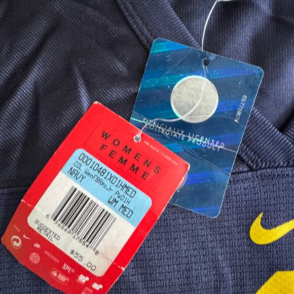 NWT Vintage Nike Michigan Wolverines Braylen Edwards #1 Blue Jersey Women M Y2K - Picture 4 of 8